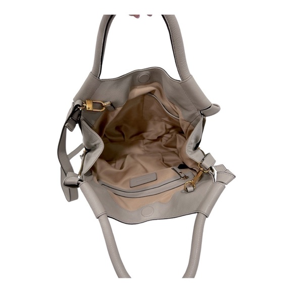 Antonio Melani Gray Leather Bag with Shoulder Strap - Picture 14 of 15